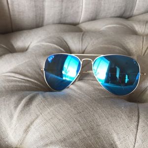 Rayban Aviator Sunglasses (Polarized) Blue